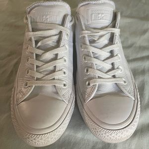 White leather Converse All Stars